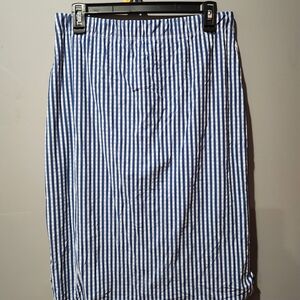 Striped Blue and White Pencil Skirt